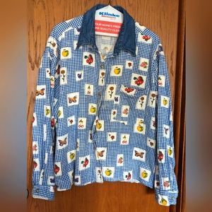 Womens RARE Vintage (1990's) Colorful Cotton‎ Shirt- Size 20. Filled with fruit